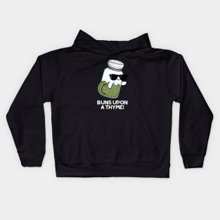 Buns Upon A Thyme Cute Herb Pun Kids Hoodie